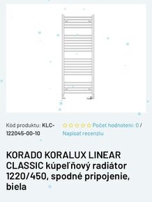 Nový Radiator korado koralux linear