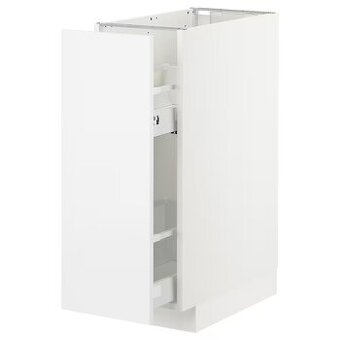 IKEA METOD skrinka + ringhult lesklá biela 30x60