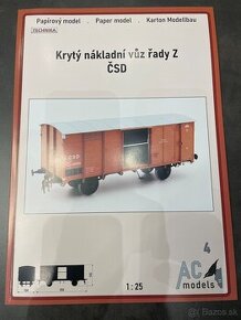 Papierový model - Krytý nákladní vůz řady Z ČSD