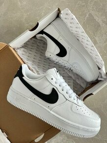 Nike Air Force 1 kožené tenisky bielo čierne