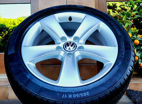 alu R17 5x112, zimné pneu 205/50, orig. VW Passat, CC, EOS - 1