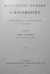 Maturitní otázky z matematiky sbírka 480 úplně řešených přík