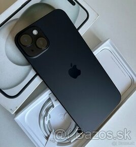 iPhone 15 plus 128GB black - 100% batéria - ako nový