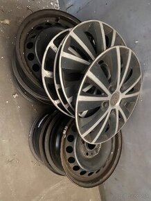 Plechove disky 5x112 R15 4ks + puklice