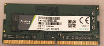 APACER SO-DIMM DDR4 4GB 2666MHz CL19