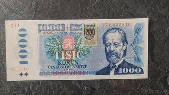 1000 Kčs 1985 + SK kolok, séria C