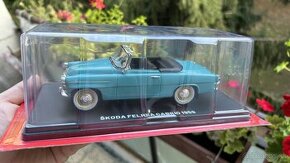 Škoda Felicia Cabrio 1959 Tyrkysová Hachette 1/24+časopis PL - 1