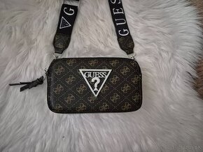 kabelka Guess crossbody hnedočierna