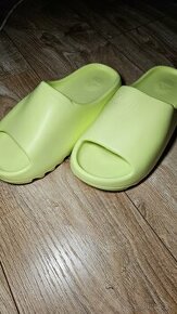 Adidas Yeezy slides glow green