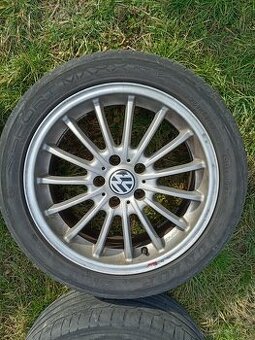 Hliníkové disky 5x112 R17 Dotz pneu Dunlop