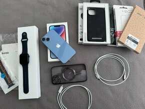 Apple iPhone 14 128GB, modrý + Apple Watch SE 44 (GPS)