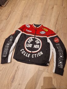 Kožená / Polyester moto bunda ARROW veľ. L