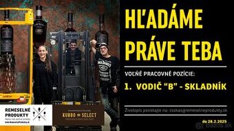 Veľkosklad s vínom hľadá Vodiča "B" - skladníka