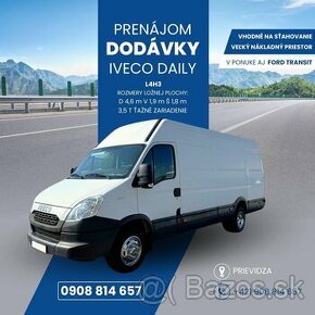 Prenájom Dodávky IVECO daily 450x190cm