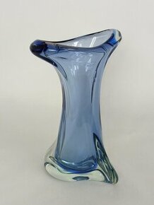 Veľká váza hutné sklo Josef Hospodka Chribská