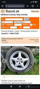 Zimný komplet na alu 215/60 R16 Michelin