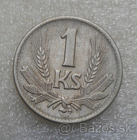 Mince: 1 Koruna 1941 Top stav - Slovenský štát 1939-1945