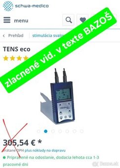 TENS eco    2-kanálový elektrický stimulačný prístroj