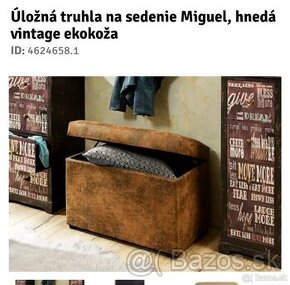 Taburet, úložný box Miguel na sedenie