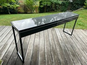 stol IKEA 180x40cm lesklý šedy