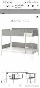 Poschodova postel Vitval Ikea