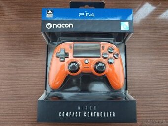 Nacon Wired Compact Controller Orange / PS4 ovládač TOP STAV