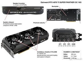 GAINWARD GeForce RTX 4070 Ti SUPER Panther OC 16GB GDDR6X