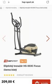 Eliptický trenažér HS-003C Focus čierno/zlatý