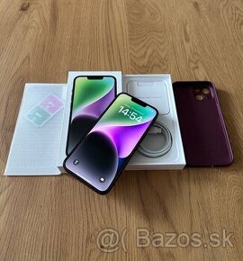 iPhone 14 128 gb Midnight - komplet príslušenstvo, záruka