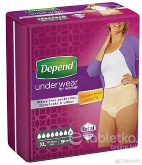 Dámske plienky Depend underwear