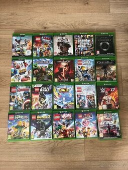 Xbox one hry - minecraft, GTA V, Tekken, Lego..