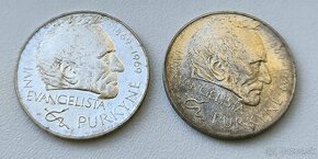 2x 25kčs J.E.Purkyne 1969 BK + PROOF