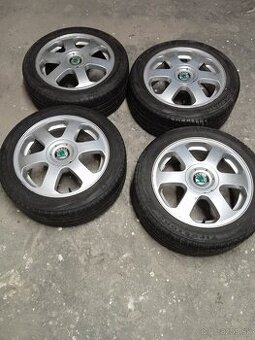 Elektróny 5x100R15+letné pneu. 195/50 R15 - škoda,audi, seat