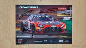 Crowdstrike Racing Mercedes AMG GT originální autogramy