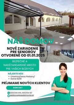 Zariadenie pre seniorov prijíma klientov