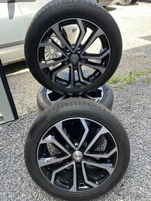 5x115 R17 Hliníkové disky(ako nové) DUNLOP letné pneu - 1