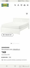 Novy ram postele songesand ikea bez cela