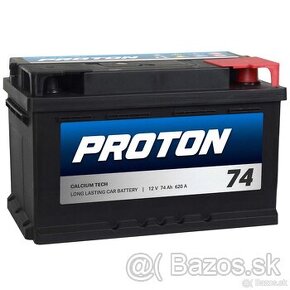 [NOVÁ]  74Ah AutoBatéria PROTON 620A PRAVÝ PLUS