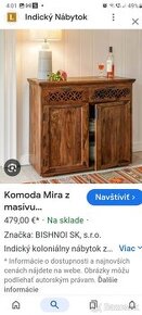 Komoda masív indický palisander