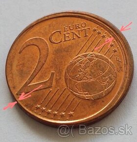 Chyborazba - 2 cent Nemecko 2002 F