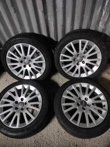 4ks alu disky orig. Audi 5x112 R17 pneu +7mm 99% 225/45 r17