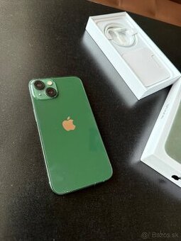 iPhone 13 green 128gb,  Nosený len v kryte so sklom 