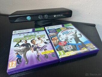 Mixrosoft Xbox 360 Kinect sensor + 2 hry