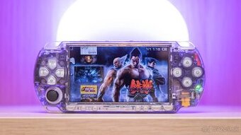 Sony PSP 2004 purple clear 64 GB + custom PS Vita analóg