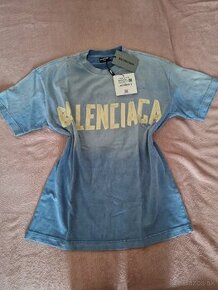 BALENCIAGA pánske tričko modré - 1