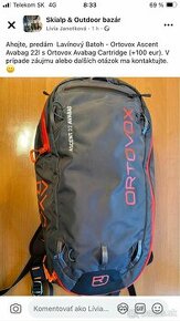 Ortovox Ascent Avabag 22l Lavínový batoh