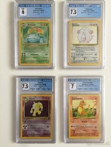 Pokemon karty Venusaur, Chansey, Hypno, Charmander