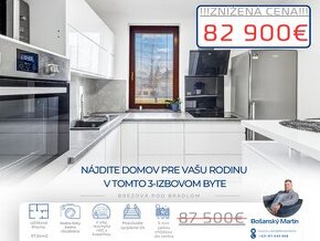 Nájdite domov pre vašu rodinu v tomto 3-izbovom byte v meste