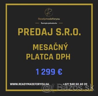 Predaj s.r.o. – mesačný platca DPH