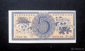 5 korun 1945 vzacna prvni serie A 001